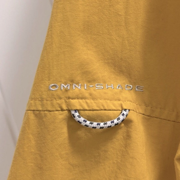 Men's Columbia Button Down Fishing Shirt Size L Yellow - Picture 5 of 7